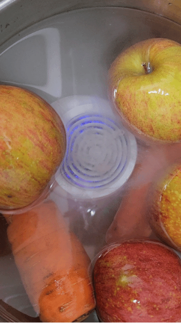 클로베리-살균세척기를-이용하여-사과와-당근을-세척하는-GIF